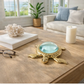 Sagebrook Home Gold Magnifying Glass Sea Turtle