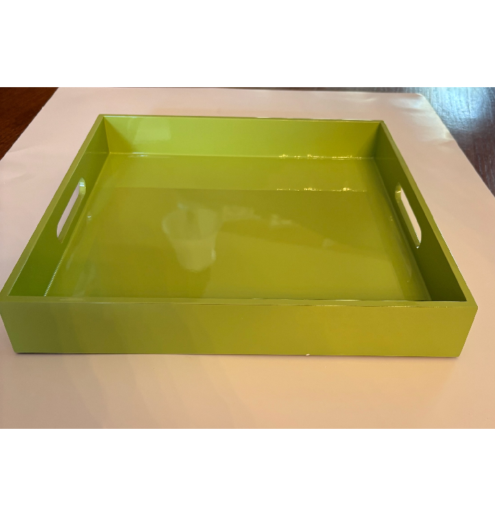 Albert L. Punkt Bamboo Large Square Serving Tray - Pastel Green