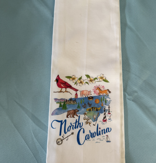 Roseanne Beck North Carolina Handpainted Icons Kitchen Towel