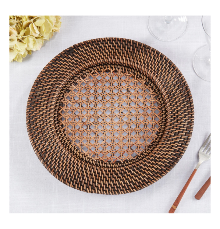 Saro Lifestyle Handmade Rattan Charger