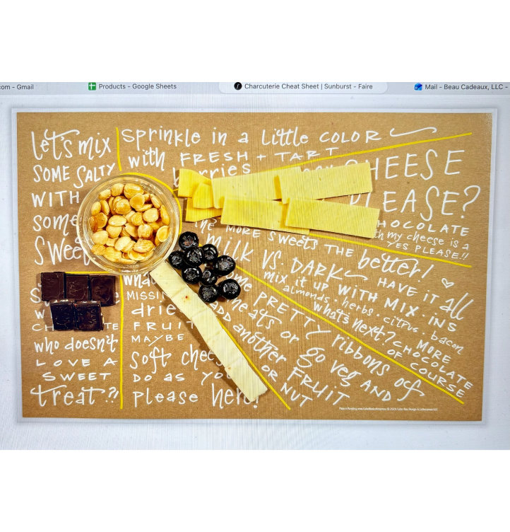 Color Box Design & Letterpress Charcuterie Cheat Sheet