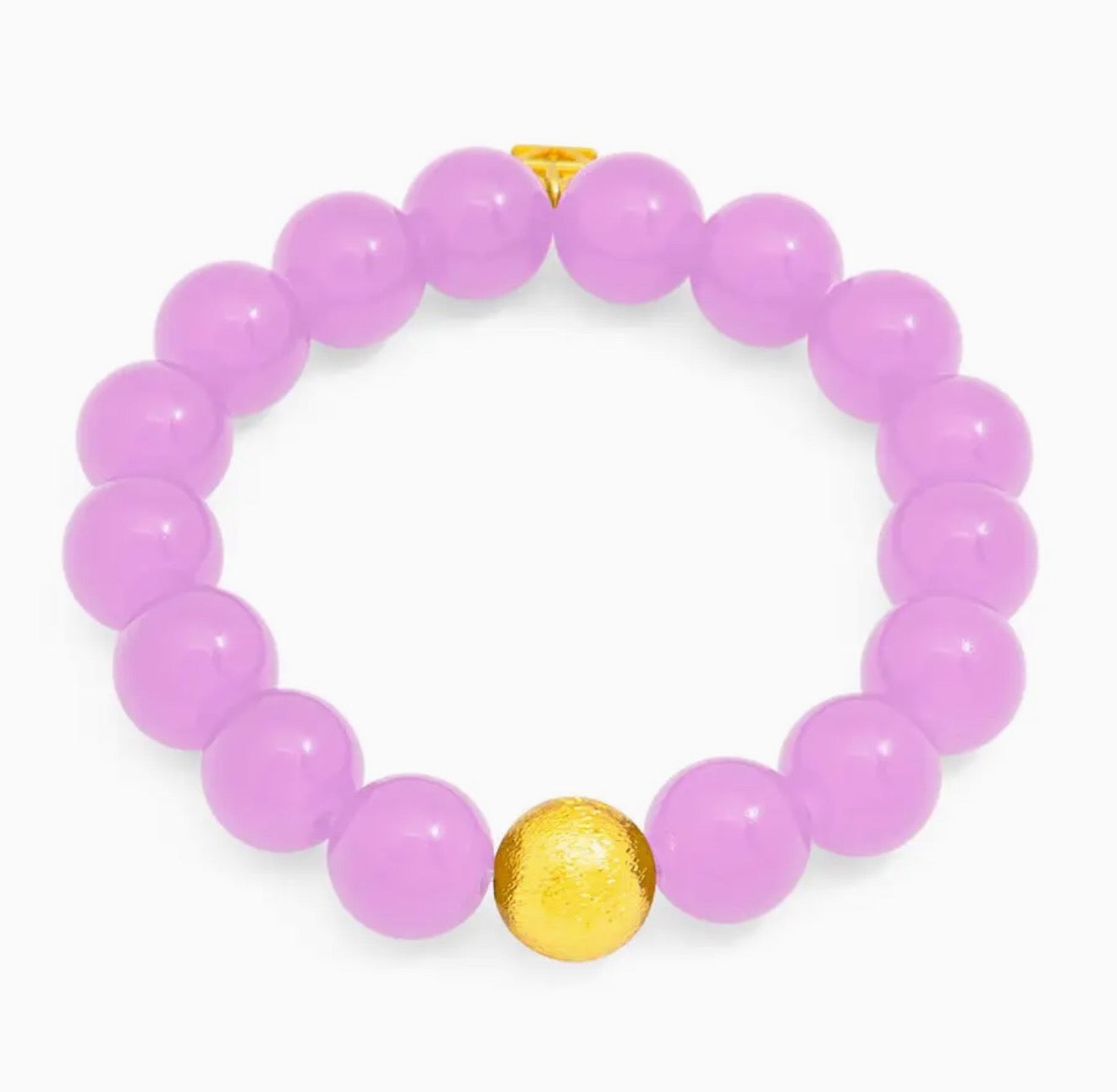 Zenzii Embellished Glass Beaded Bracelet - Lavender