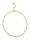 Zenzii Linked Collar Necklace -Matte Gold