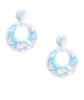 Zenzii Tortoise Drop Earring - Lt. Blue