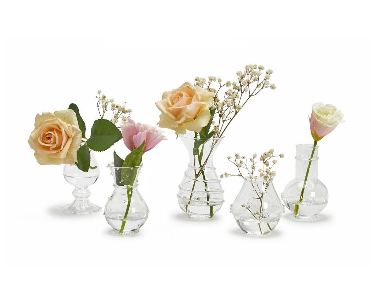 Two's Company Clear Bud Vases
