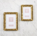 Two's Company Gold Ruffle Frame - 4x6