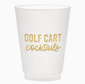 Slant 16 oz. Frost Flex Cups - Set of 6 - "Golf Cart Cocktails"