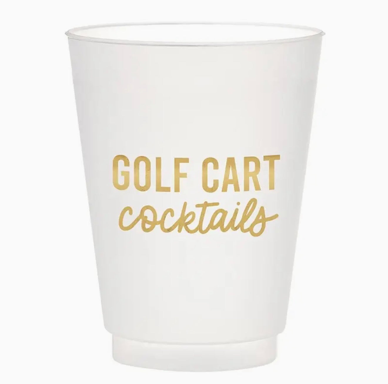 Slant 16 oz. Frost Flex Cups - Set of 6 - "Golf Cart Cocktails"