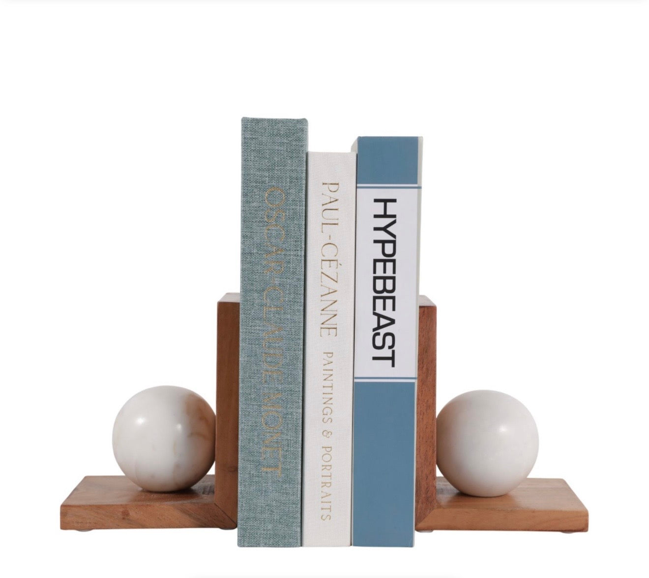 Sagebrook Home 6" Bookends with Marble Orbs