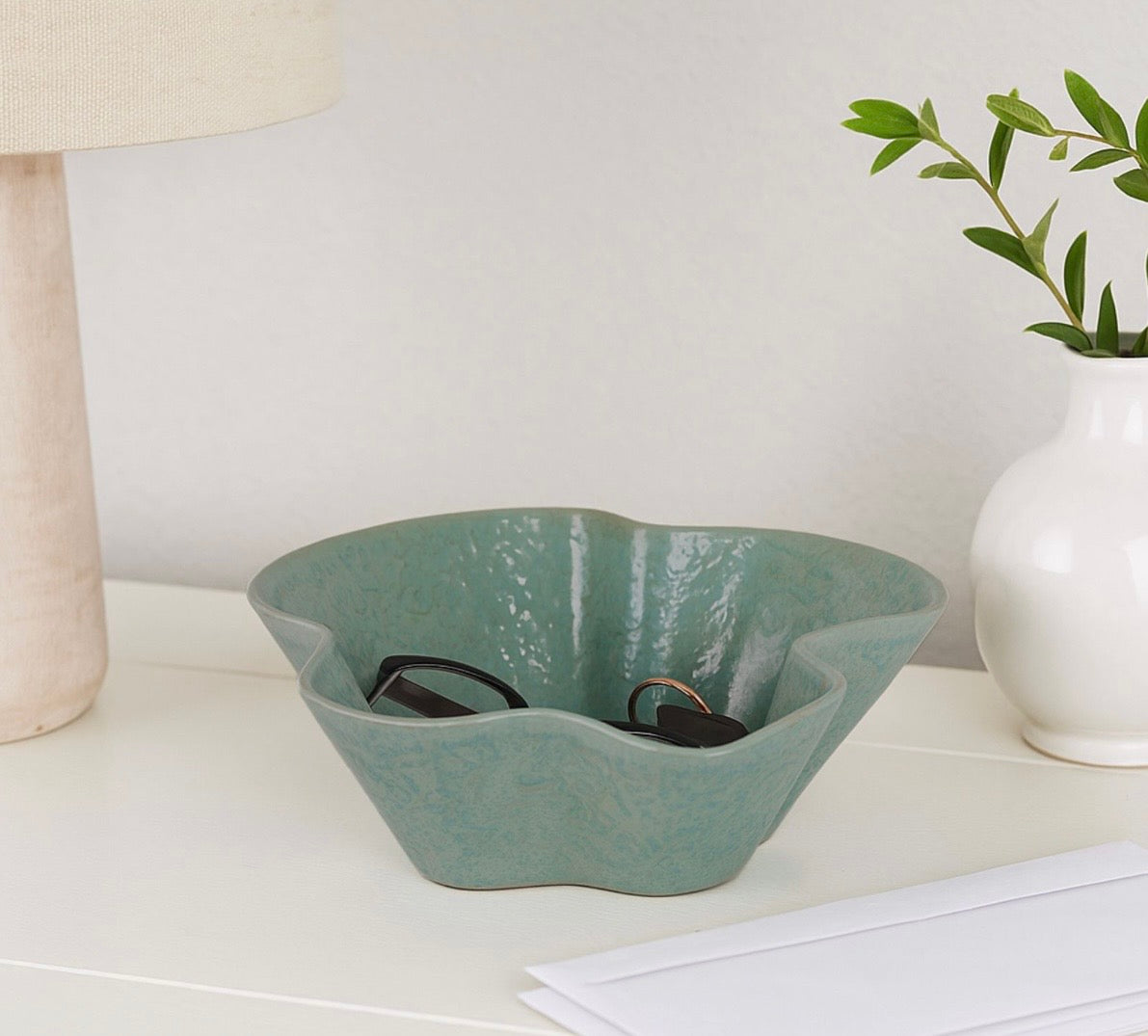 Sagebrook Home Portugal Green Ceramic Bowl