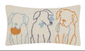 Peking Handicraft Dog Silhouette Hook Pillow