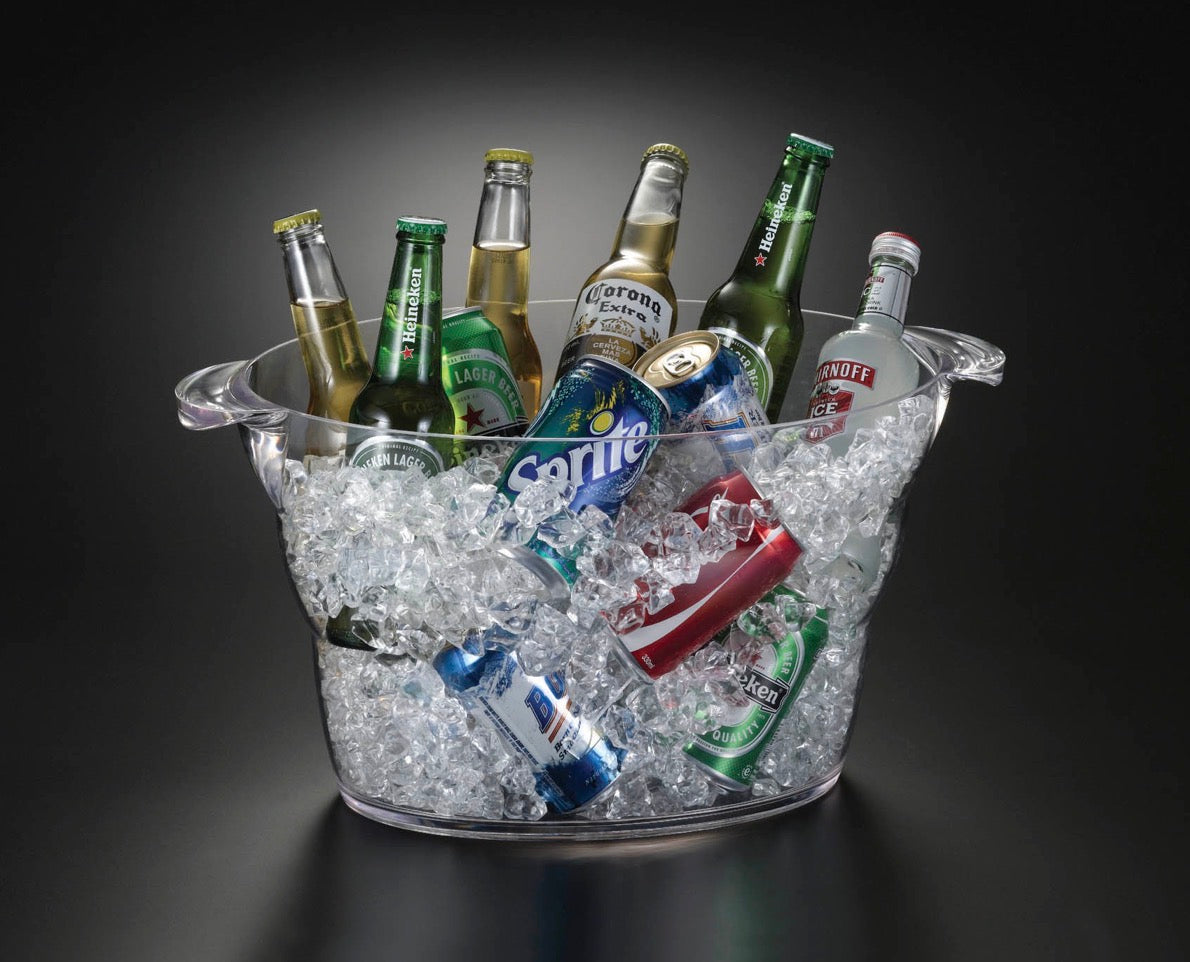 Huang Acrylic 14 Quart Oval Beverage Tub