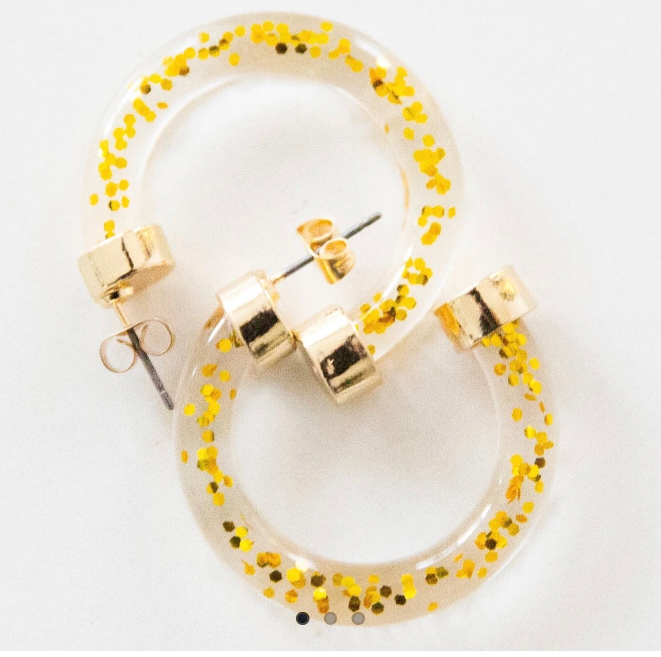 Hoo Hoops Mini Hoops - Gold Glitter
