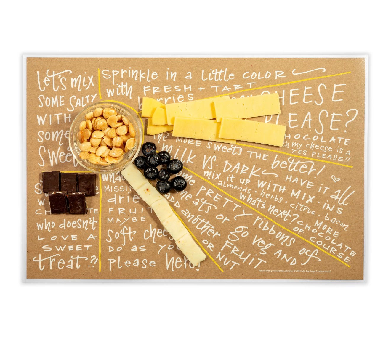 Color Box Design & Letterpress Charcuterie Cheat Sheet