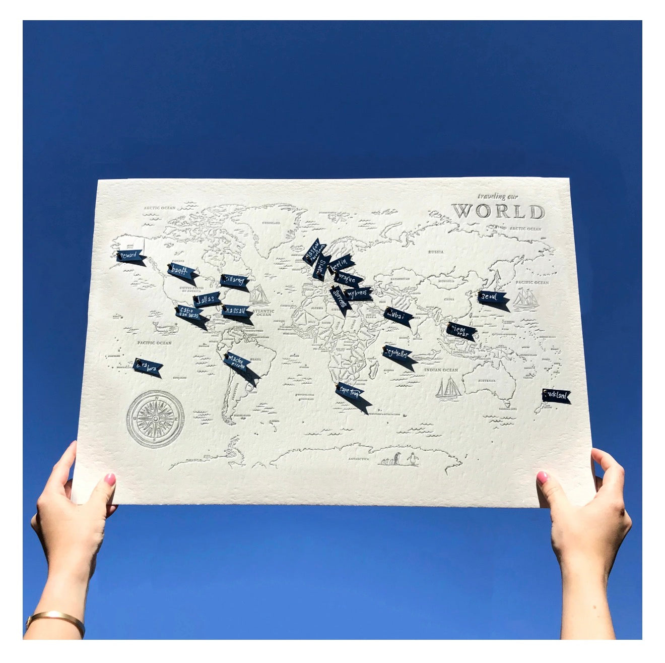 Color Box Design & Letterpress Travel Map