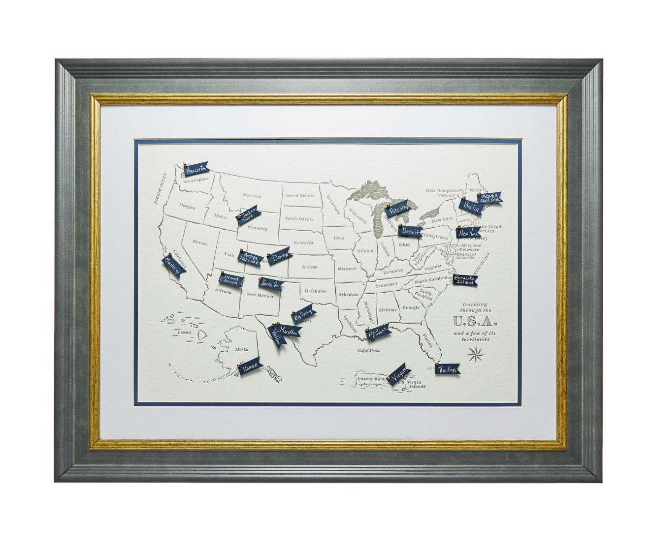 Color Box Design & Letterpress Travel Map