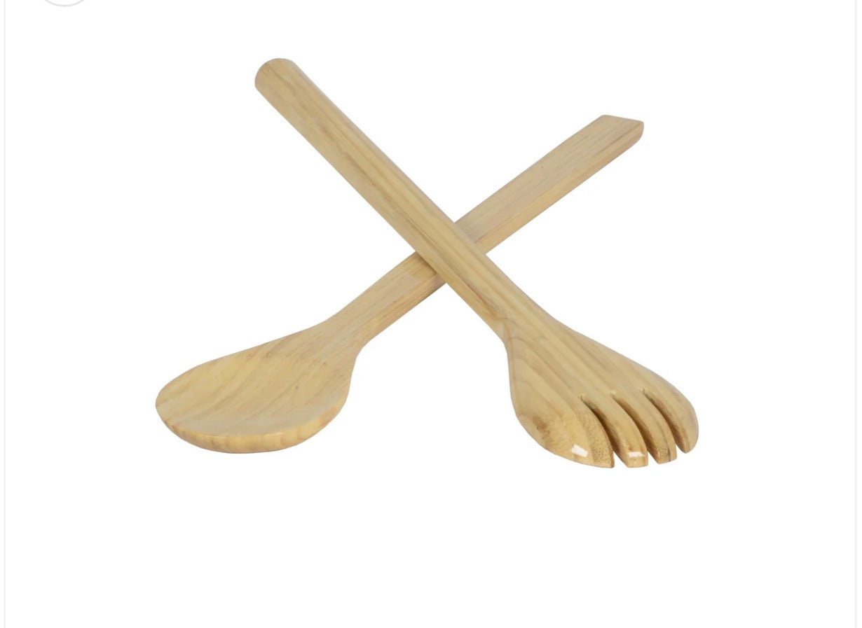 Albert L. Punkt Bamboo Large Salad Servers