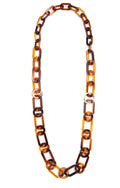 Zenzii Tortoise Resin Link Long Necklace