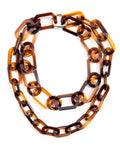 Zenzii Tortoise Resin Link Long Necklace