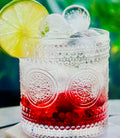 Kate Aspen 10oz. Hobnail Beaded Floral Old-Fashioned Glasses Set/6 - Clear