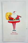 French Graffiti Xmas Tea Towel - Skinny Santa