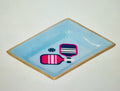 Jay's Studio Pickleball Enameled Rectangle  Landry Tray/Light Blue