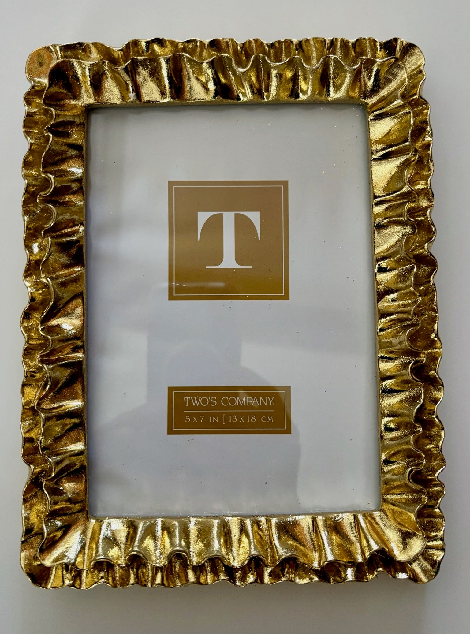 Two's Company Gold Ruffle Frame - 5x7