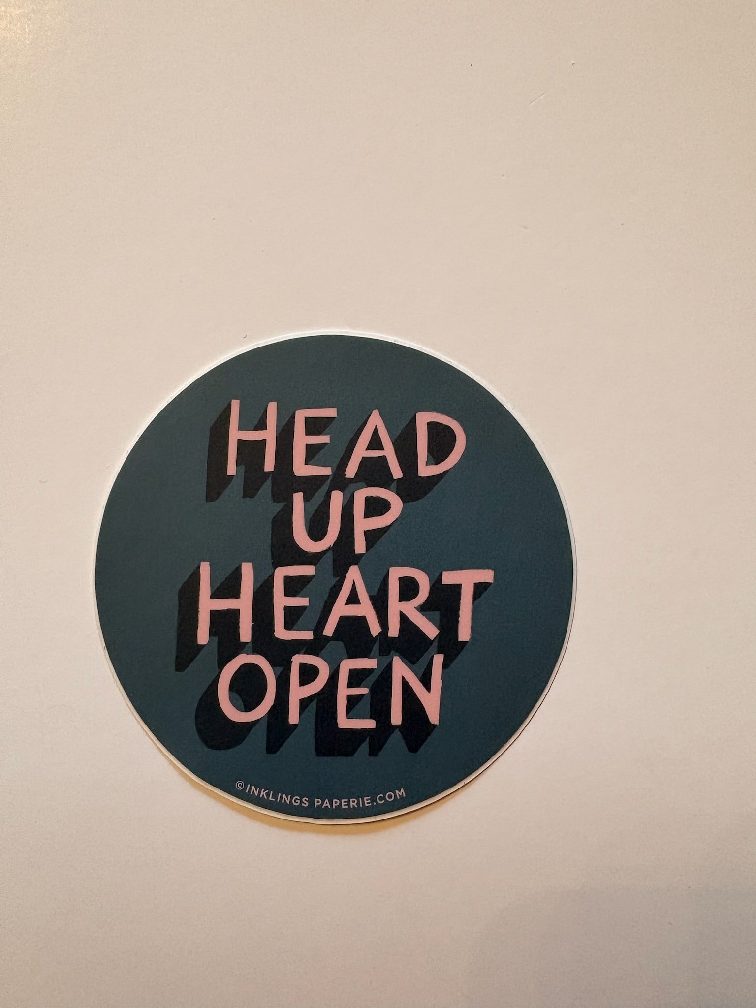 Inklings Paperie Head Up Heart Open Sticker
