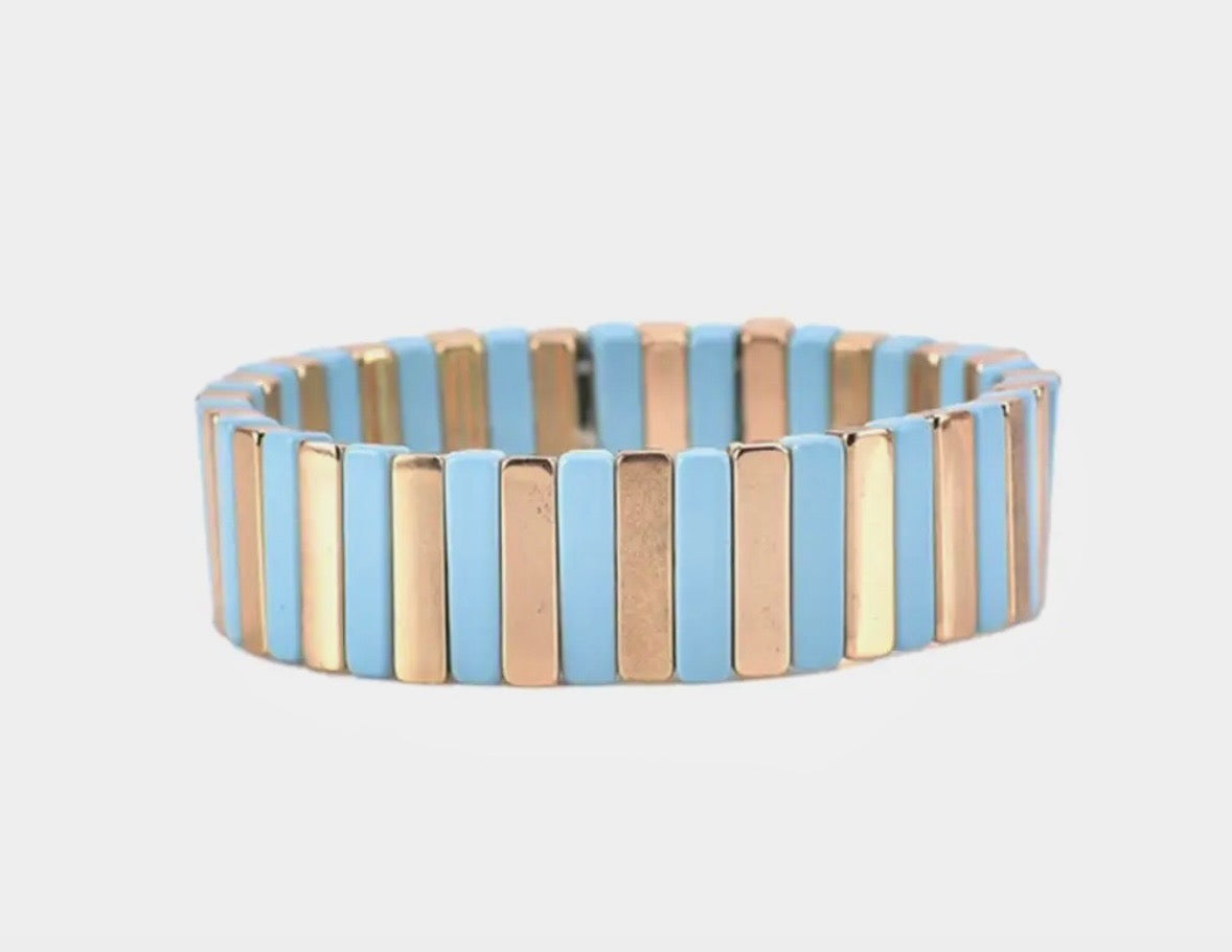 Enamel Tile Bracelet by Fornash - Blue