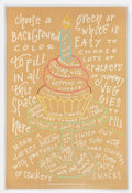 Colorbox Letterpress Charcuterie Cheat Sheet - "Cupcake"