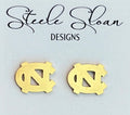 Steele Sloan Logo Stud Earrings - UNC