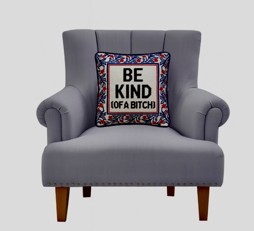 Peking Handicraft Embroidered Needlepoint Pillow