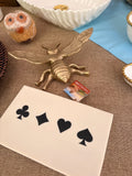 Sagebrook Black & White Wood Box w/ Cards and Dice