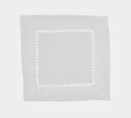Saro Hemstitched Cocktail Napkin - Ivory (Set of 4)