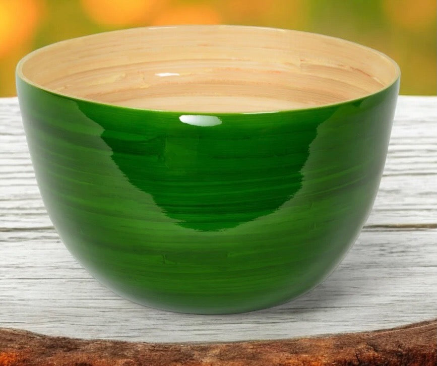 Albert L. Punkt Bamboo Mixing Bowl - Grass Green
