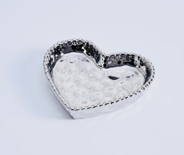 Pampa Bay Mini Heart Dishes - Silver