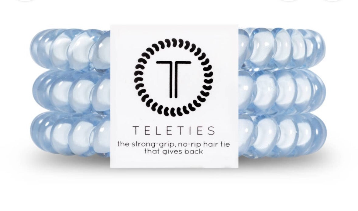 Teleties Spiral Hair Coils - Washed Denim - Large
