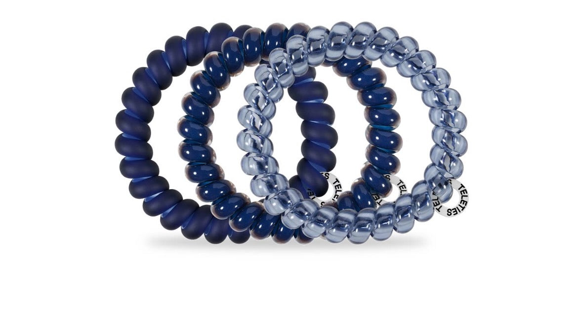 Teleties Spiral Hair Coils Large  - Navy
