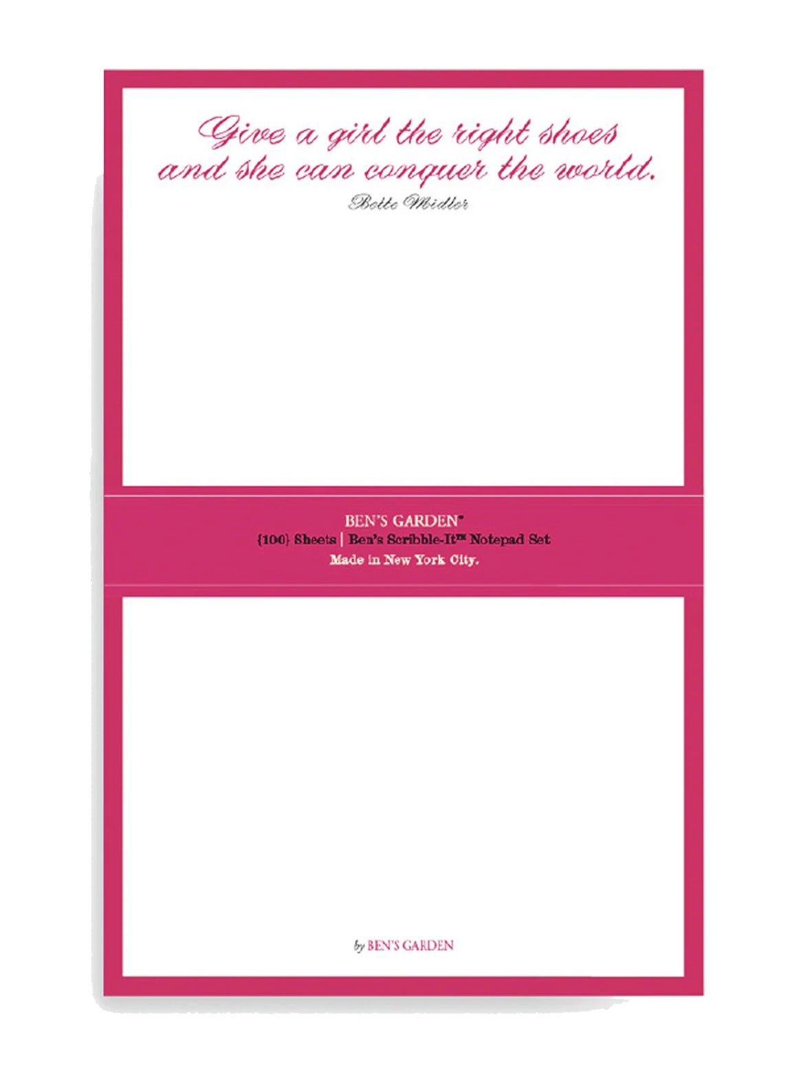 Ben's Garden "Give a Girl...." Notepad