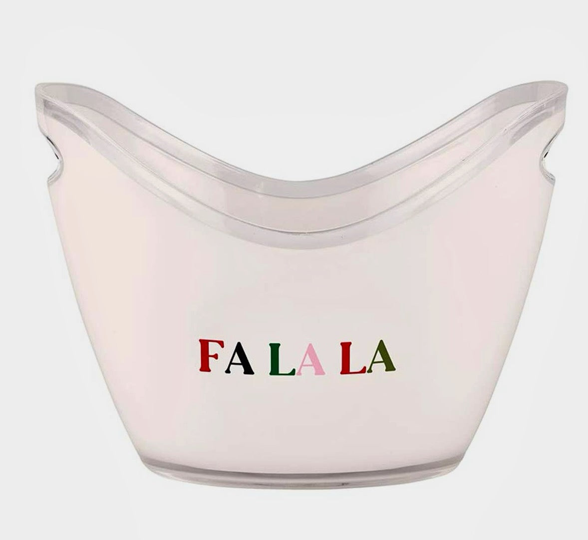Slant Collections Acrylic Beverage Bucket - "Fa La La"