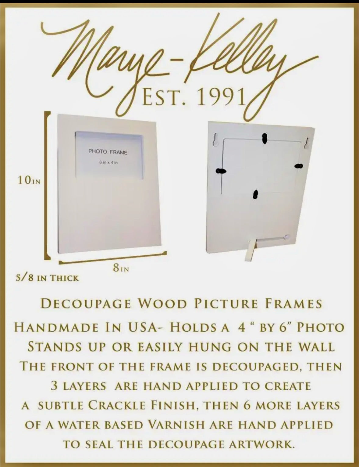 Marye-Kelley Tarpon Decoupaged Picture Frame