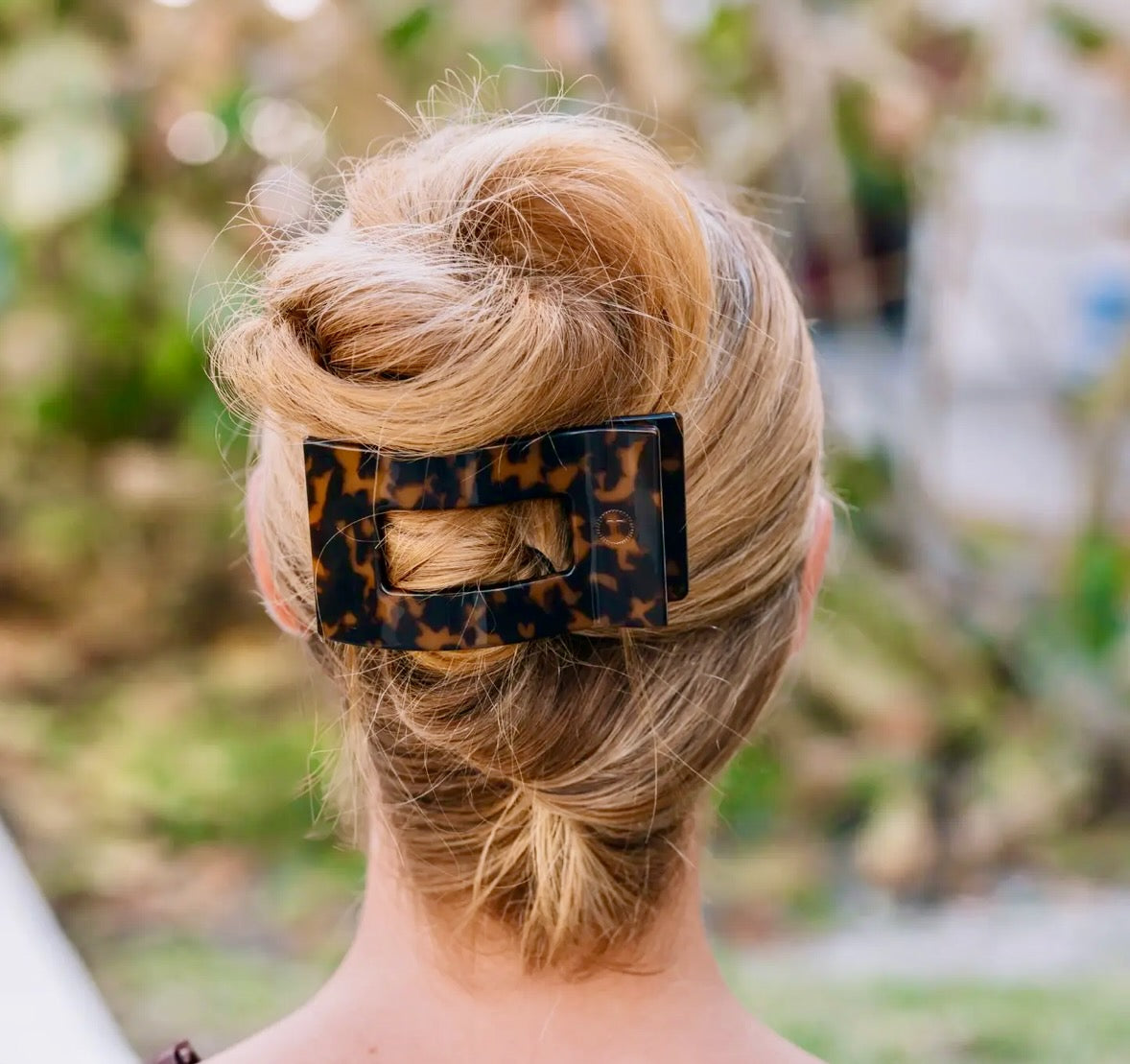 Teleties Large Rectangular Hair Clip - Tortoise
