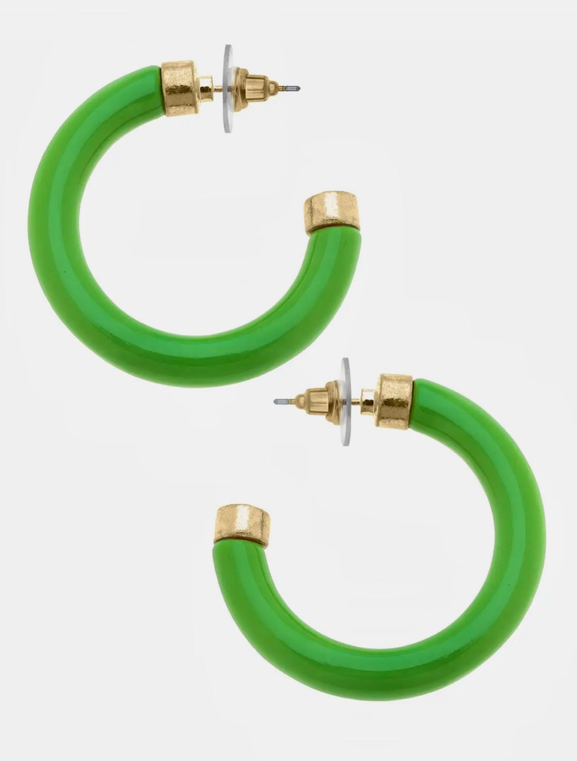 Hoo Hoops Mini Hoop Earrings - Green