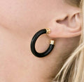 Hoo Hoops Mini Hoop Earrings - Black