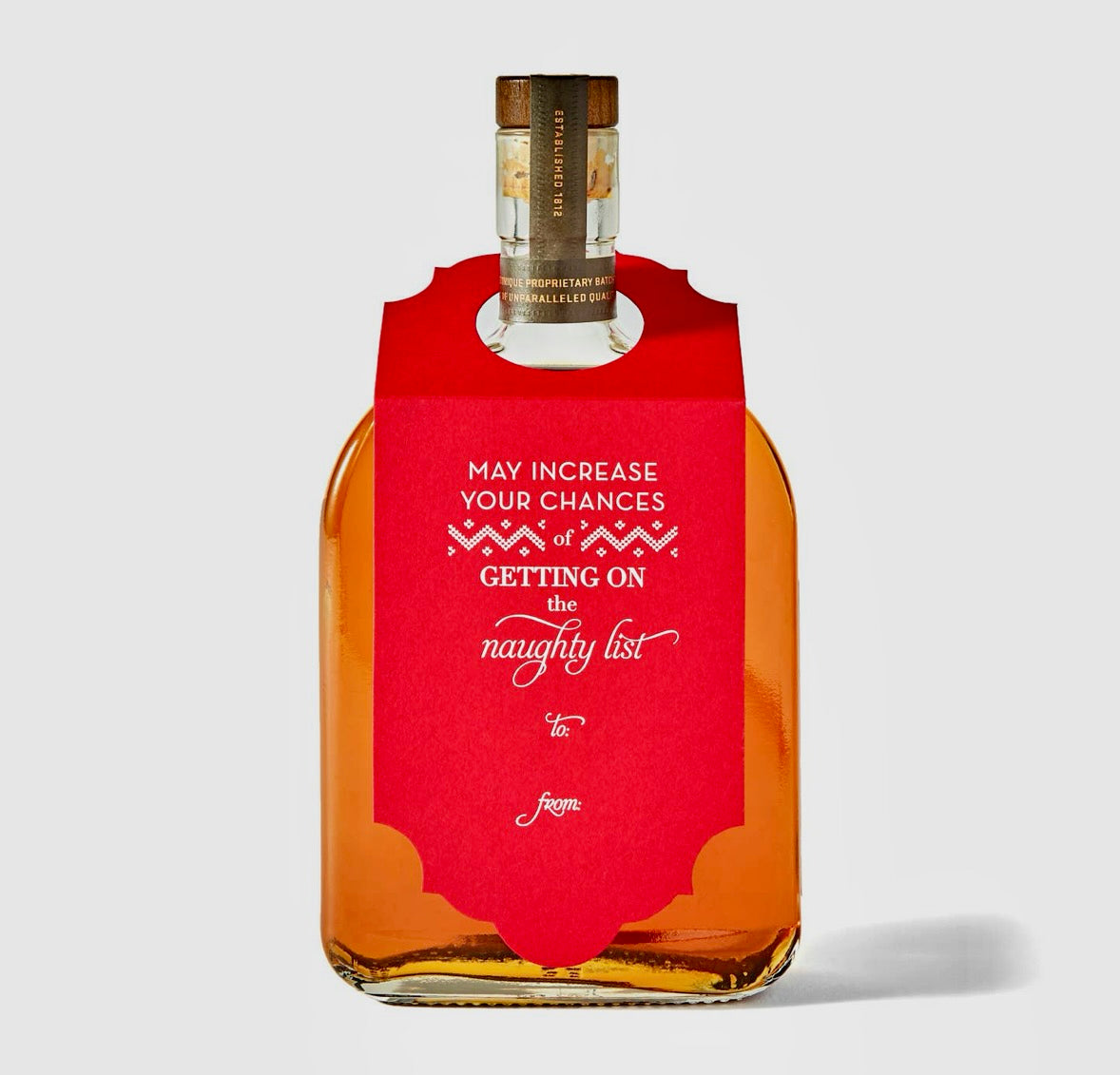 Colorbox Wine & Spirit Tag - Naughty List
