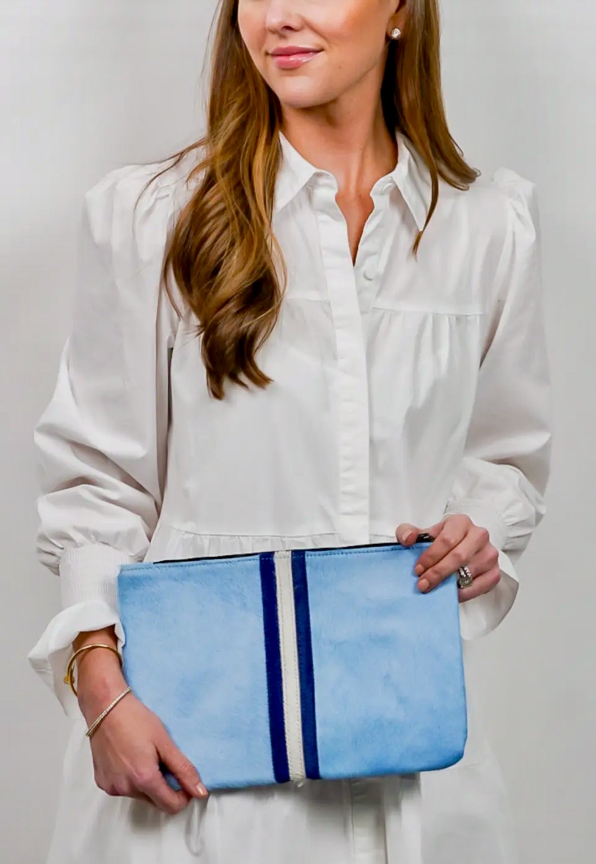 Parker & Hyde Stripe Clutch