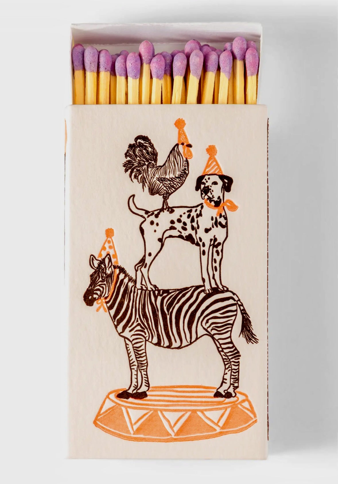 Color Box Letterpress Design Matches - Party Animals