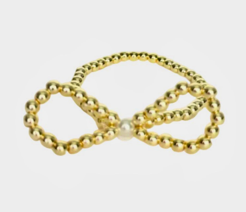 Coco's Beads & Co. Clara Bow Bracelet - Pearl/Gold