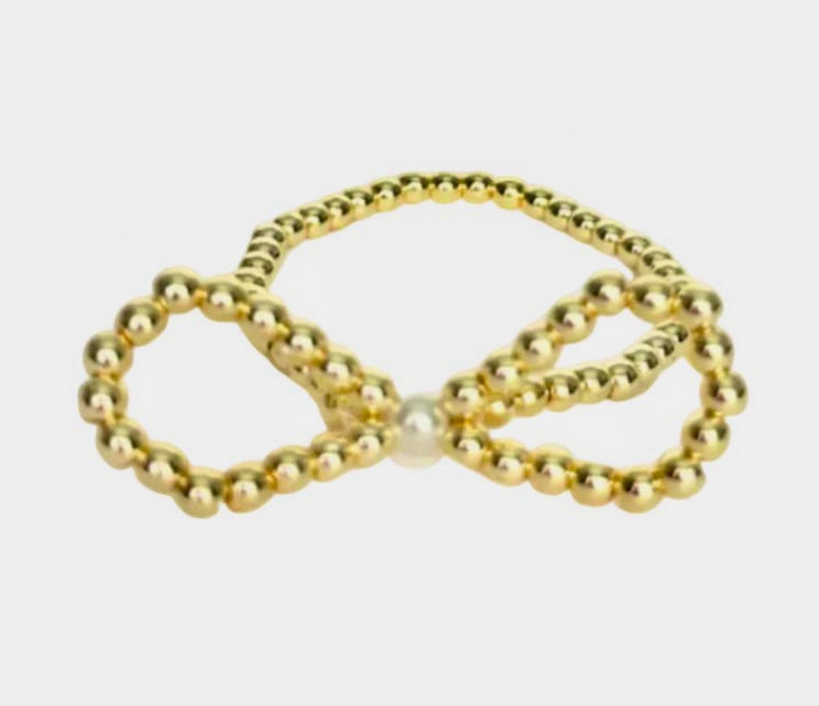 Coco's Beads & Co. Clara Bow Bracelet - Pearl/Gold