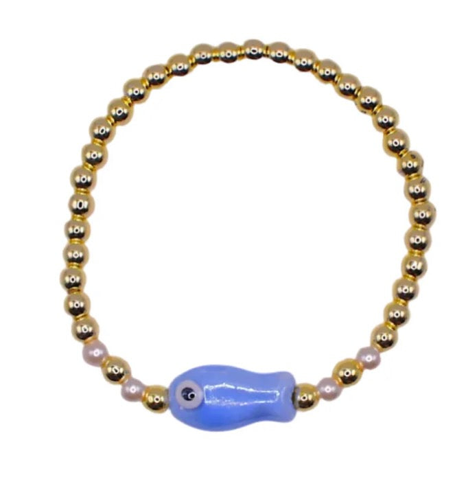 Coco's Beads & Co. Guppy Bracelet - Blue